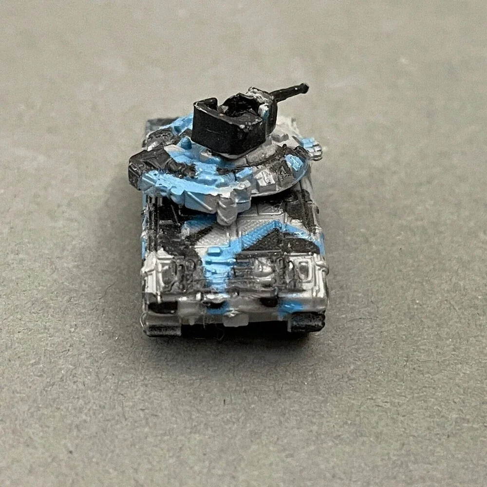 1995 Mirco Machines Military Army Armor Tank Blue Black Gray Camo‎ Camouflage